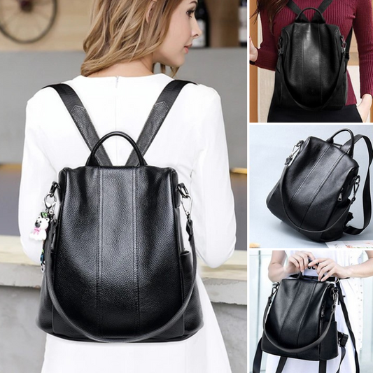 Secure Anti-Theft Leather Backpack - Befez