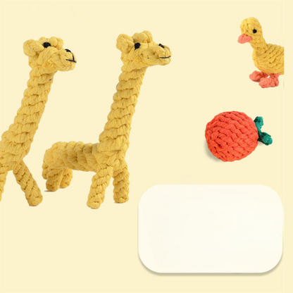 Tough Dog Toy Play Set for Chew and Tug
