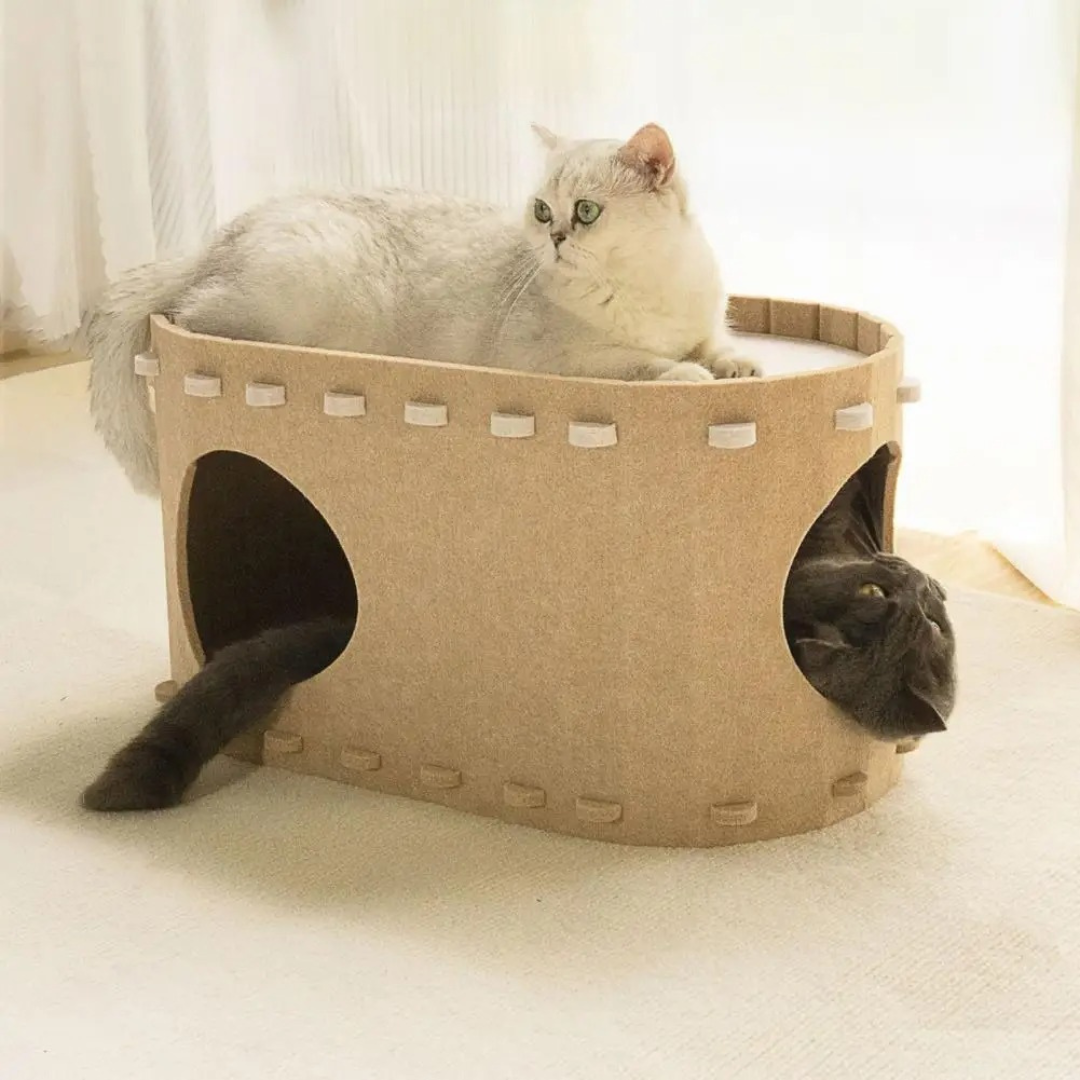 Soft Faux Fur Kitty Hideaway