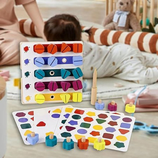 Colorful Wooden Shape Sorting Toy - Befez