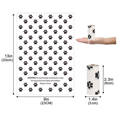 Biodegradable Dog Waste Bags with Easy Dispenser
