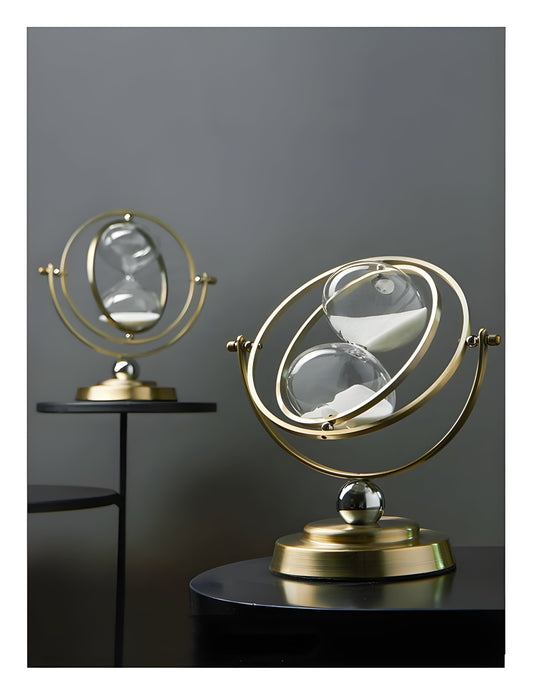 Classic Hourglass Clock with Gold Frame - Befez