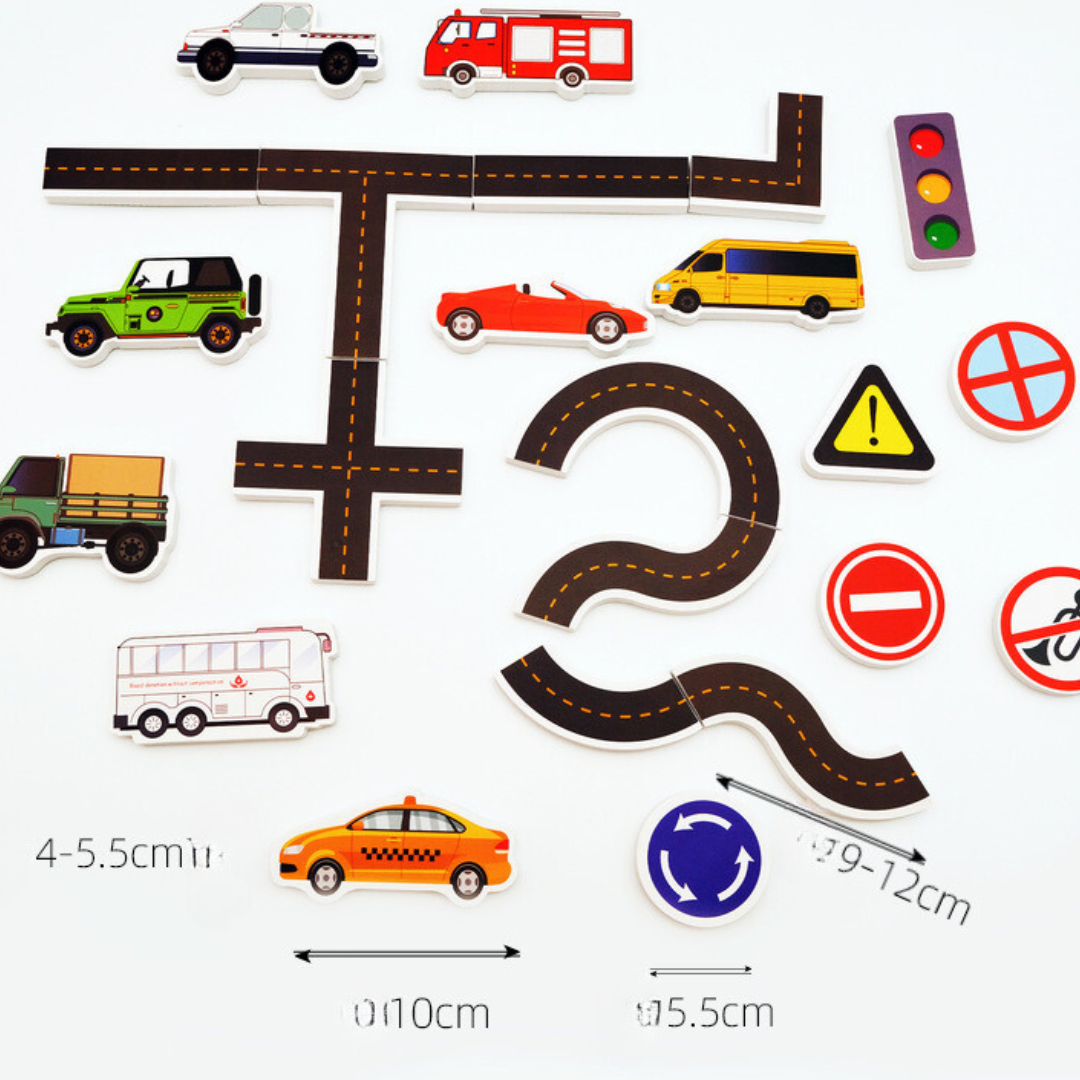 Fun Stick-on Road Car Playset