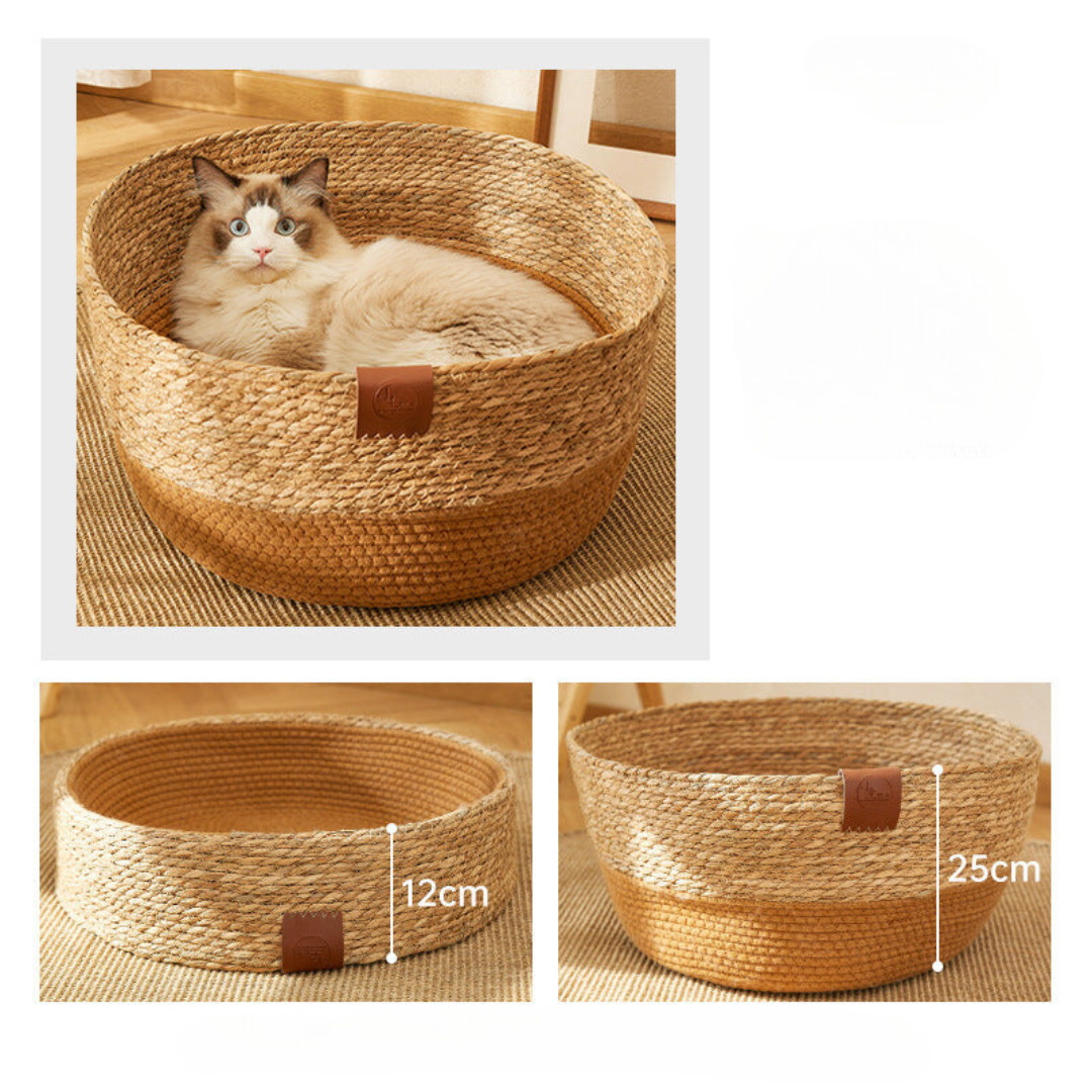 Natural Rattan Cat Scratcher Bed - Befez