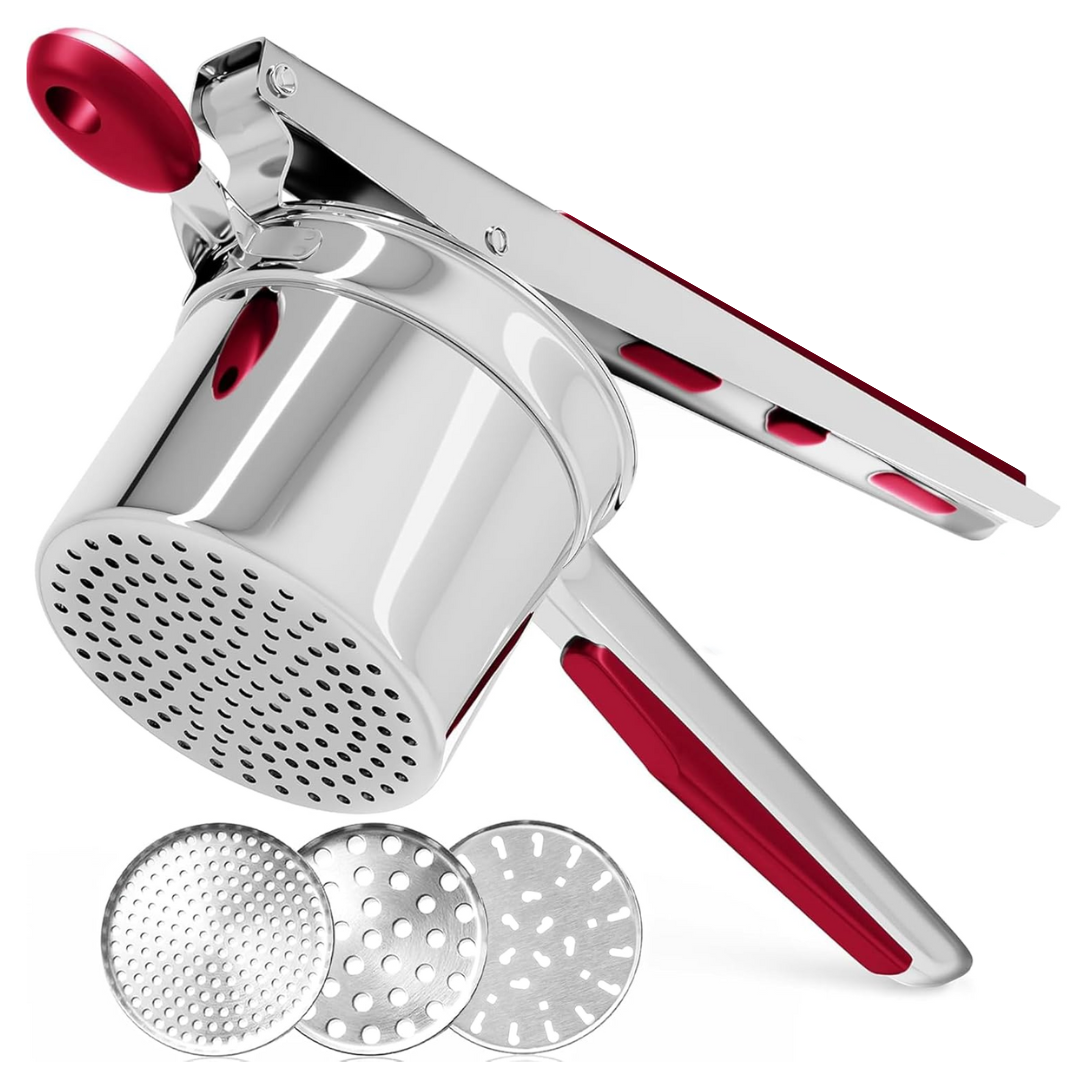 Heavy Duty Stainless Steel Masher for Potatoes and Vegetables