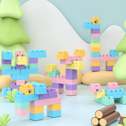 Kids Play Table with Building Blocks Set