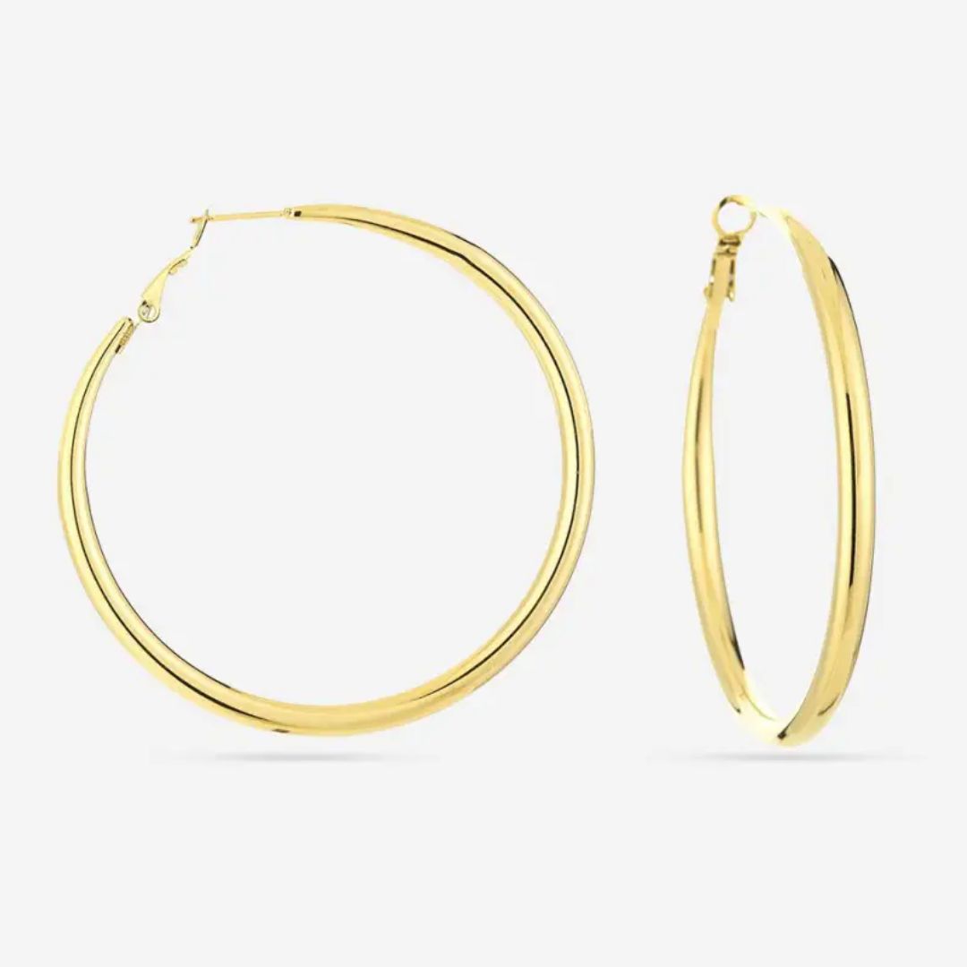 Classic Large Gold Earrings