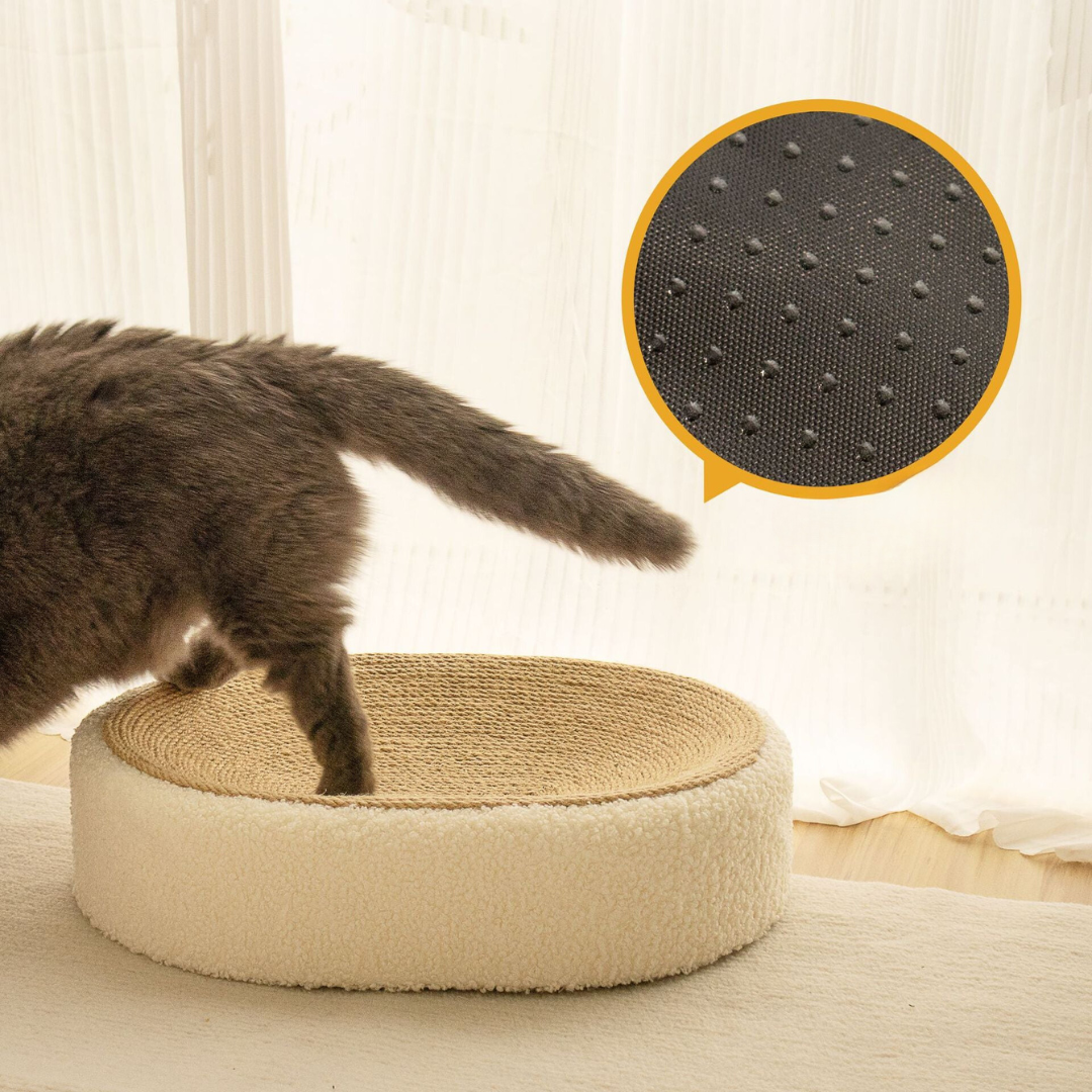 Comfy Cat Scratcher Bed in Natural Beige Color