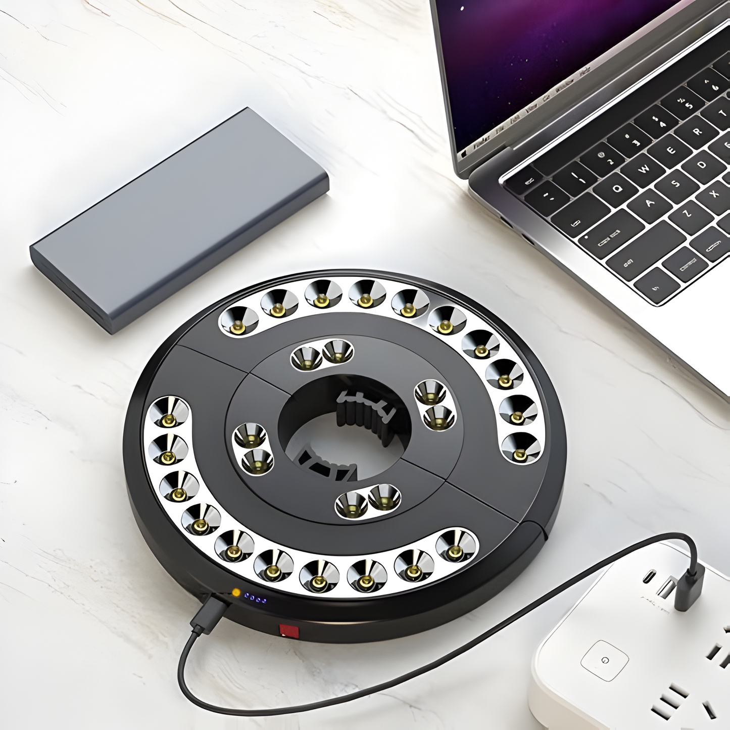 Portable LED Clip On Lamp with Adjustable Brightness