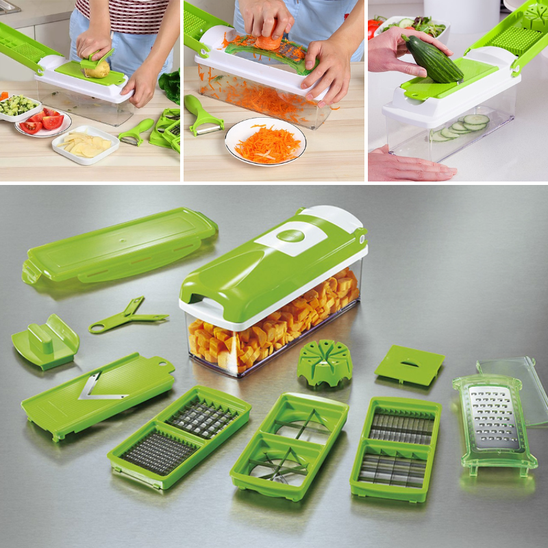 Easy Chopper 12-in-1 Veggie Cutter with Safety Guard - Befez