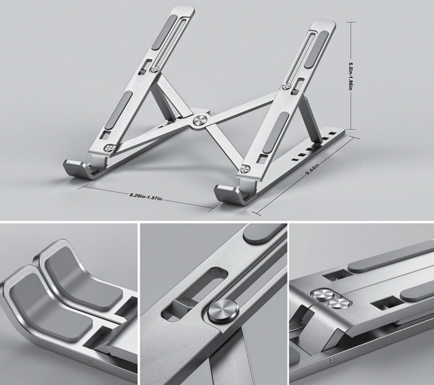 Portable Folding Laptop Desk with 6 Height Settings