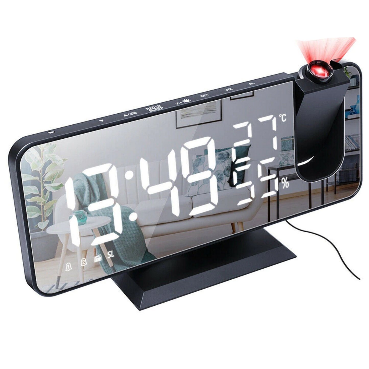 Smart LED Digital Alarm Clock with USB Charger