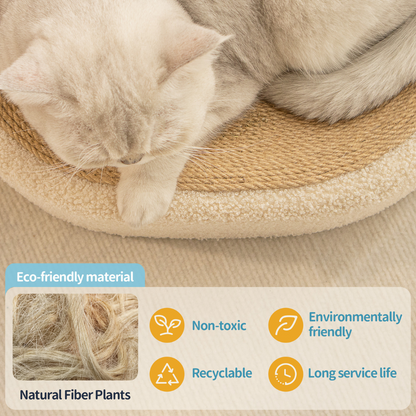 Comfy Cat Scratcher Bed in Natural Beige Color