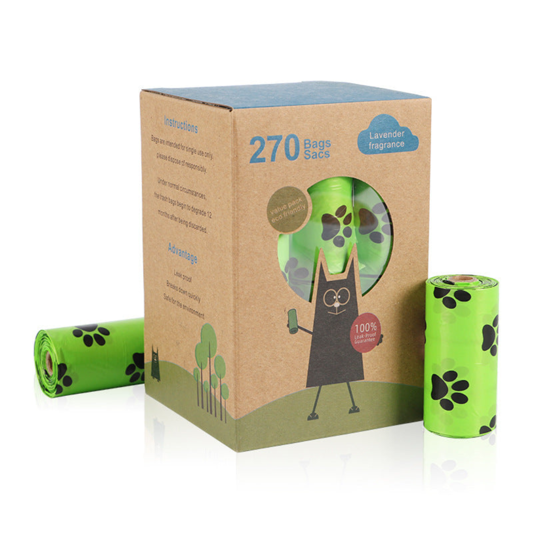 Biodegradable Dog Waste Bags with Easy Dispenser