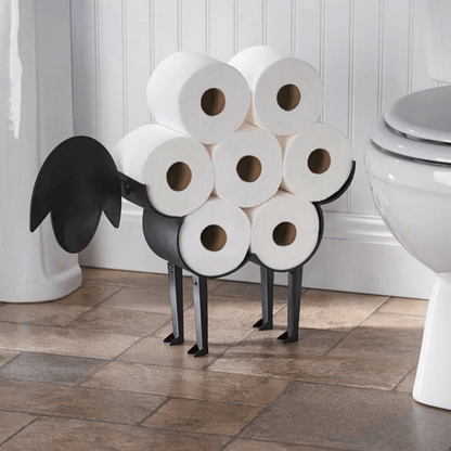 Fun Animal Iron Toilet Paper Holder with Storage