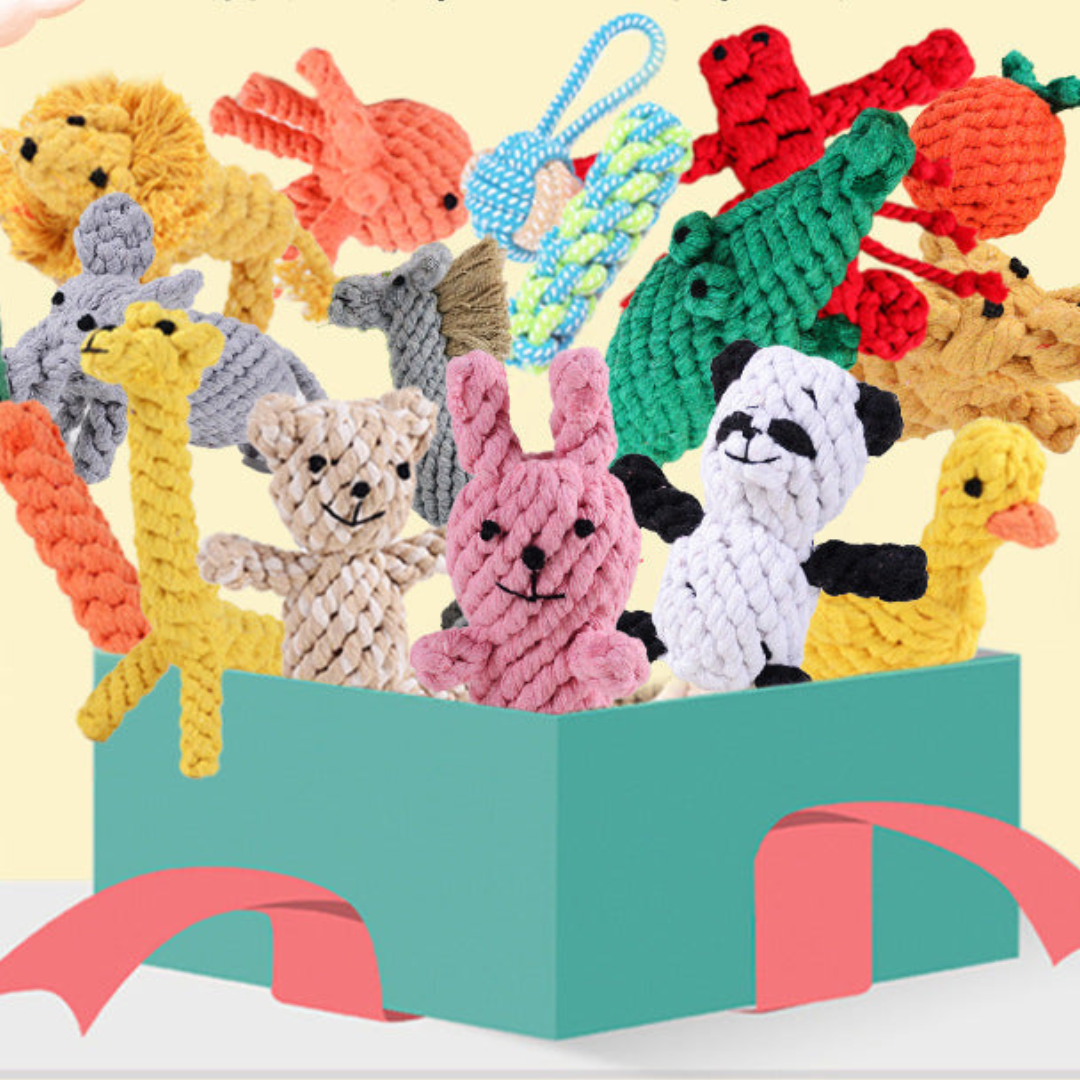 Tough Dog Toy Play Set for Chew and Tug - Befez