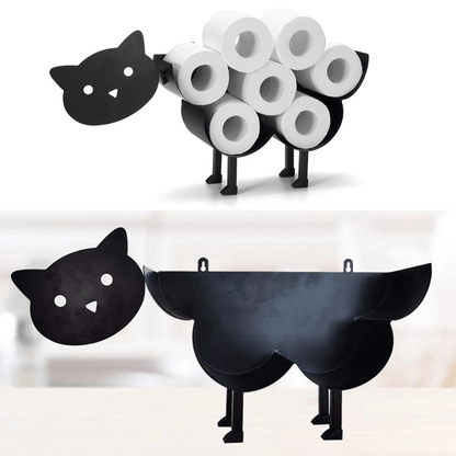 Fun Animal Iron Toilet Paper Holder with Storage