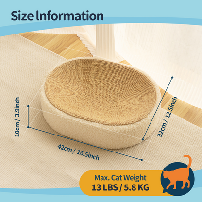 Comfy Cat Scratcher Bed in Natural Beige Color