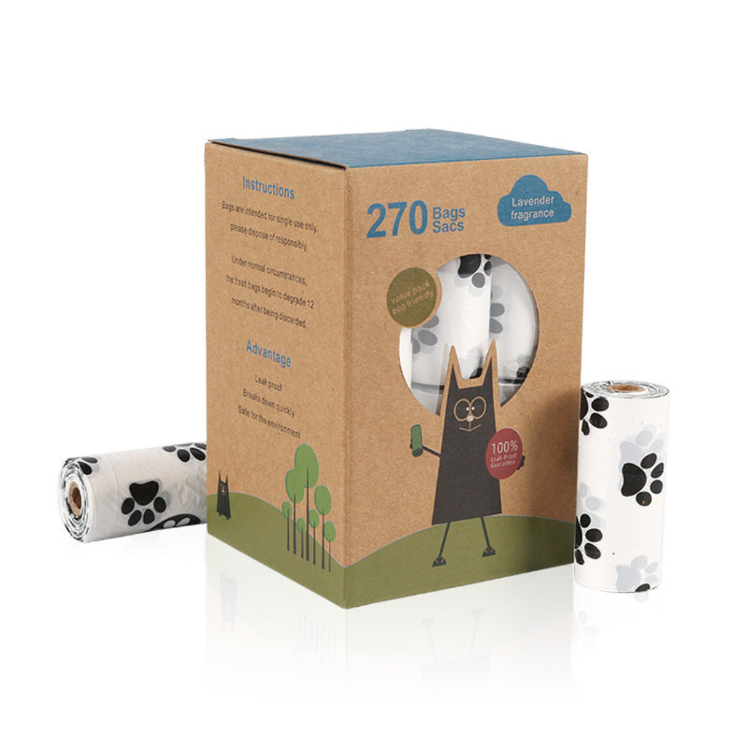 Biodegradable Dog Waste Bags with Easy Dispenser