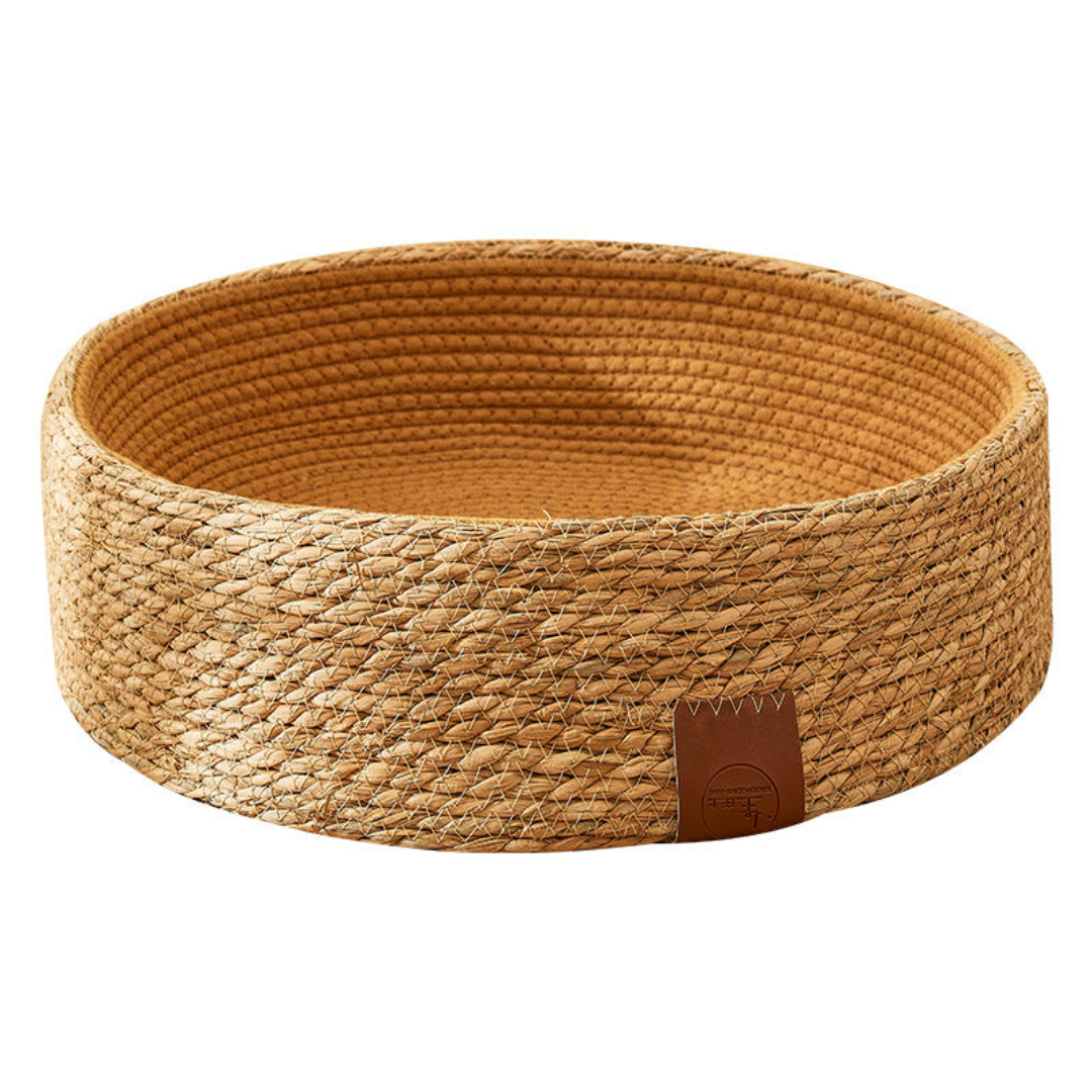 Natural Rattan Cat Scratcher Bed