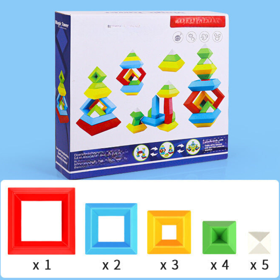 Wooden Stacking Block Learning Toy
