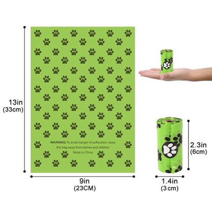 Biodegradable Dog Waste Bags with Easy Dispenser