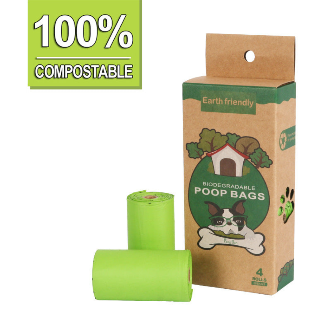 120 Biodegradable Dog Waste Bags with Dispenser