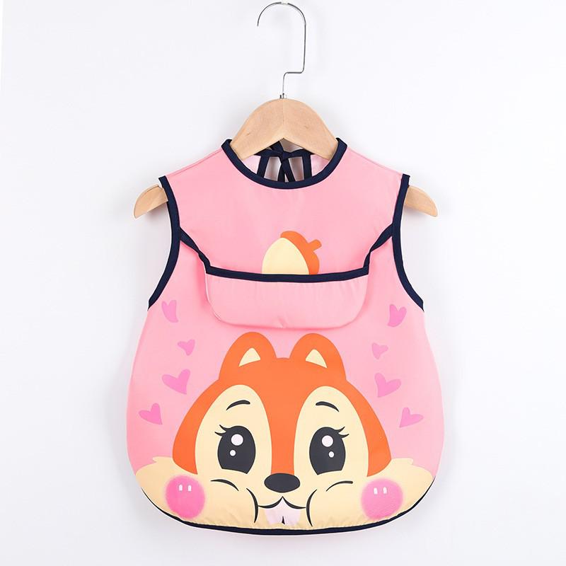 Cute Baby Bib Apron with Pockets