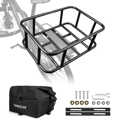 Durable Bike Cargo Basket with Rear Rack