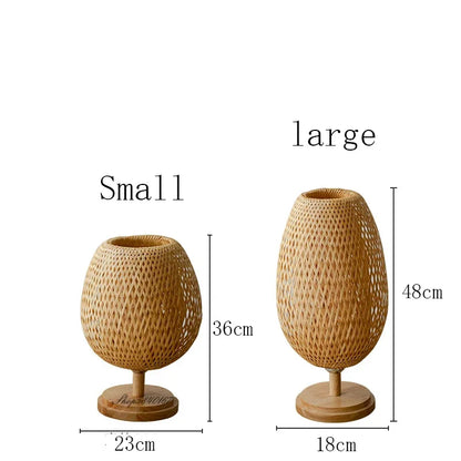 Rustic Natural Bamboo Desk Lamp