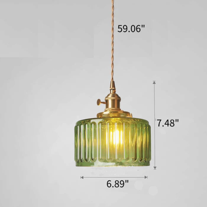 Classic Crystal Pendant Light Glass Shade