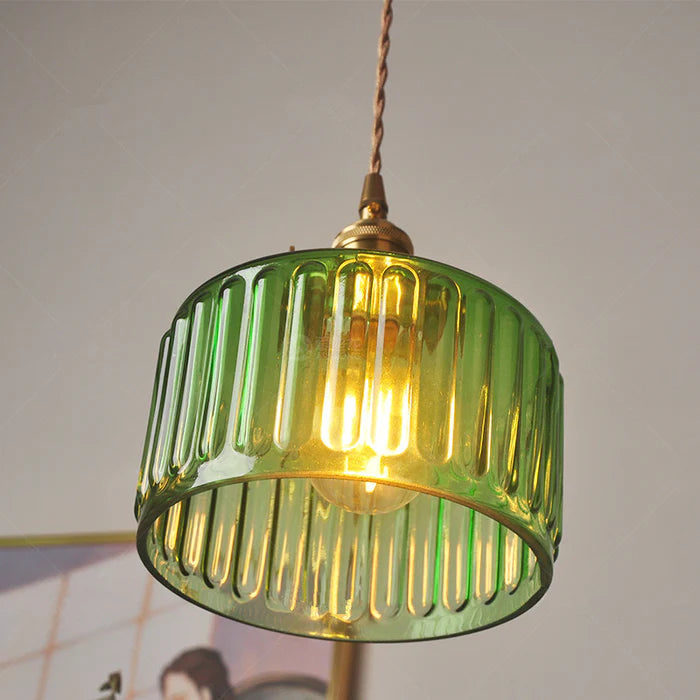 Classic Crystal Pendant Light Glass Shade