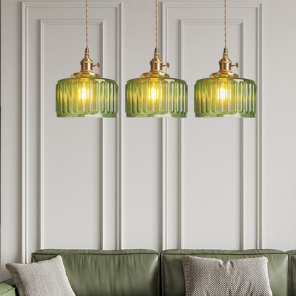 Classic Crystal Pendant Light Glass Shade