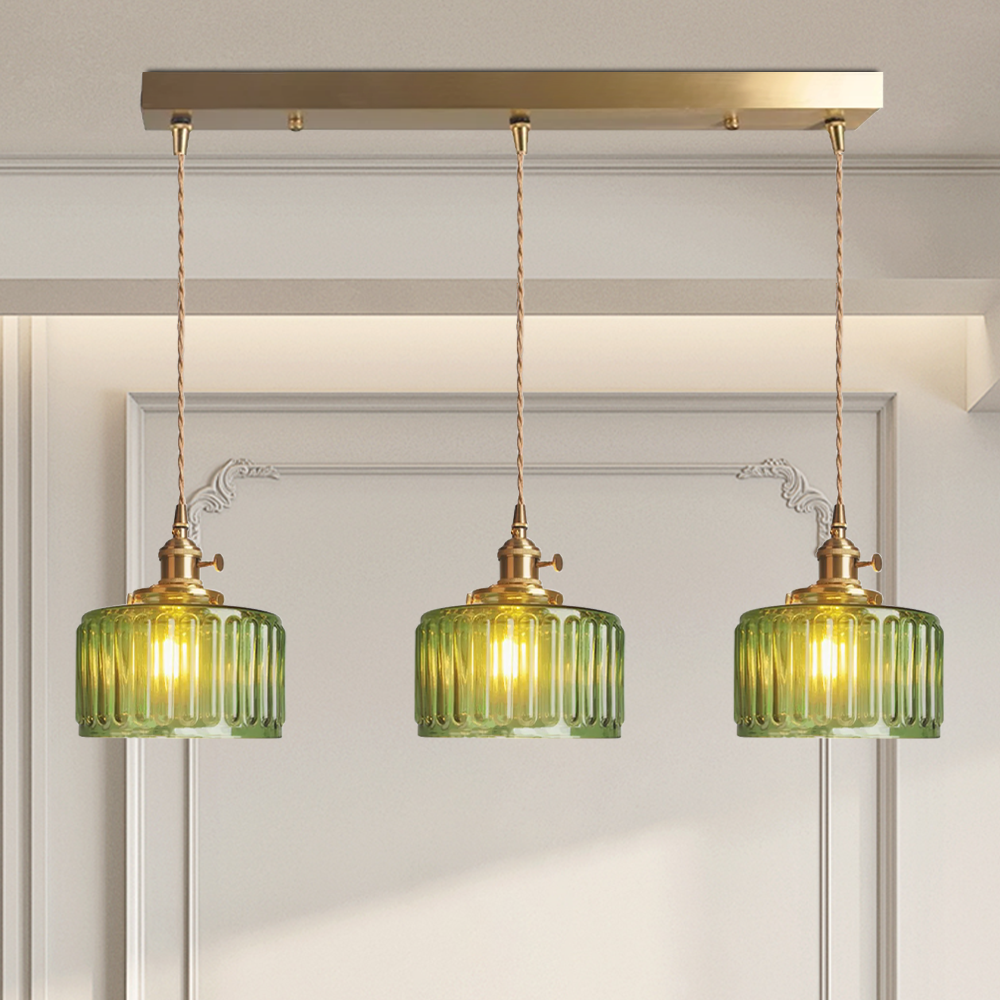 Classic Crystal Pendant Light Glass Shade