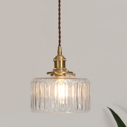 Classic Crystal Pendant Light Glass Shade