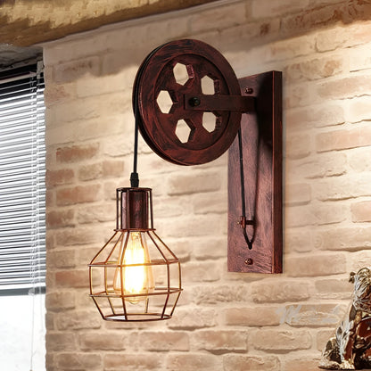 Rustic Metal LED Wall Light – Modern Industrial Lamp