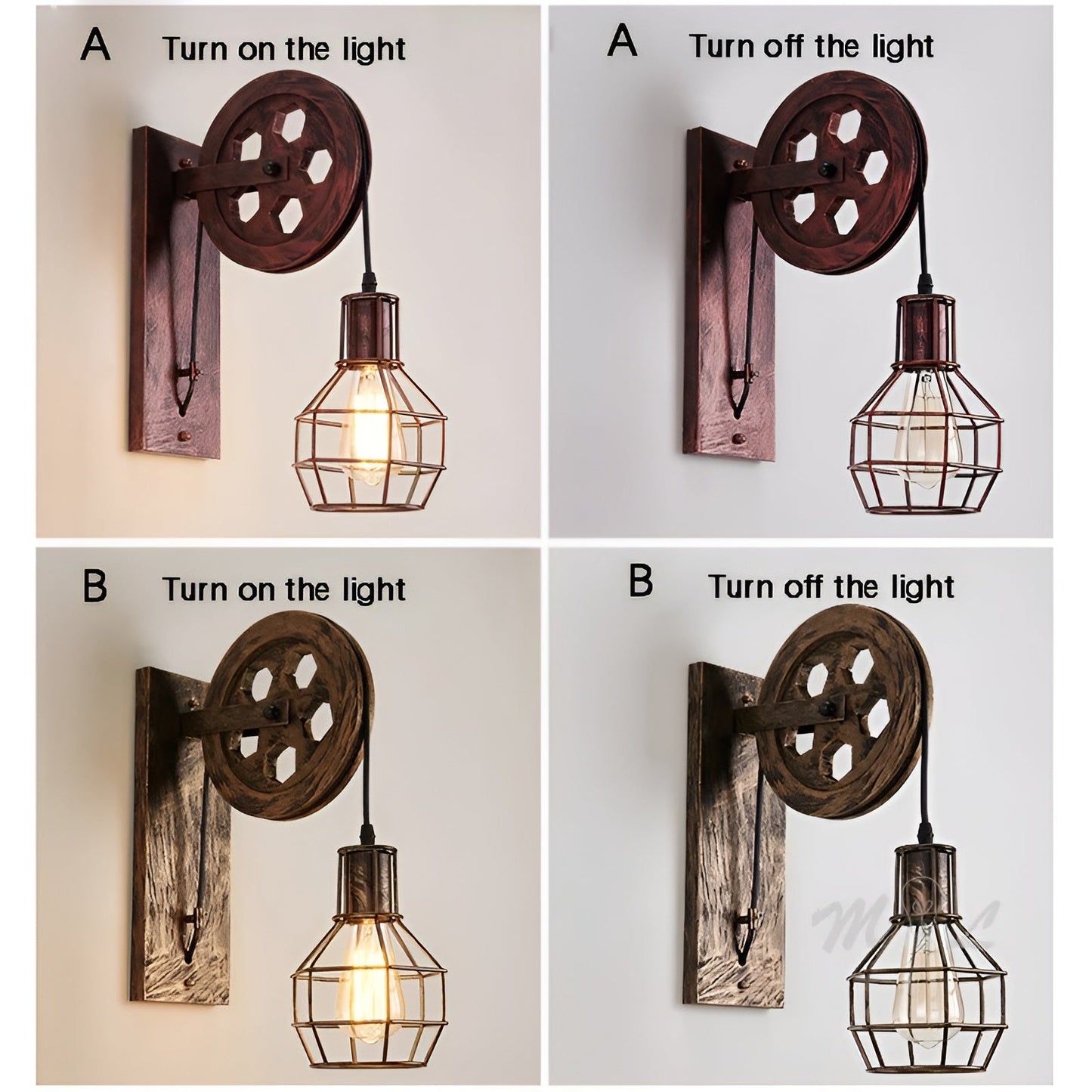 Rustic Metal LED Wall Light – Modern Industrial Lamp