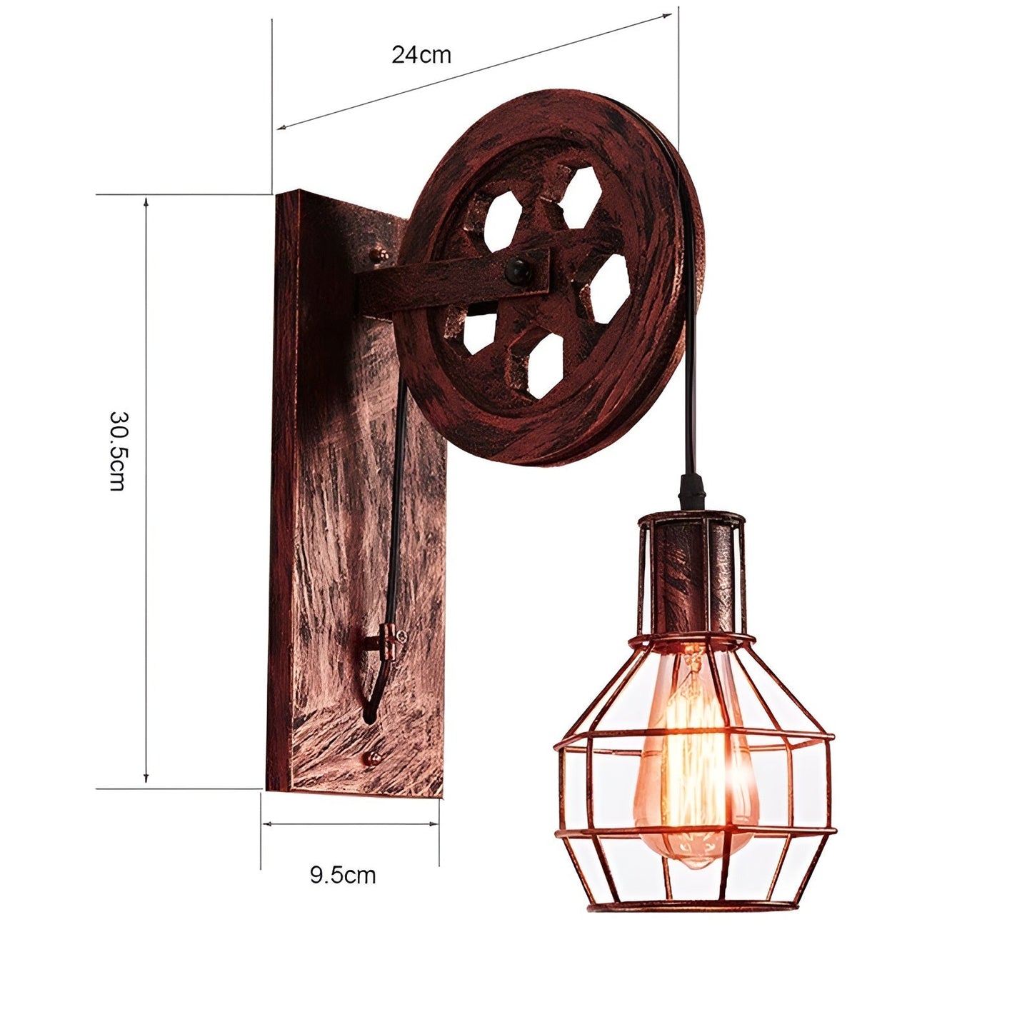 Rustic Metal LED Wall Light – Modern Industrial Lamp