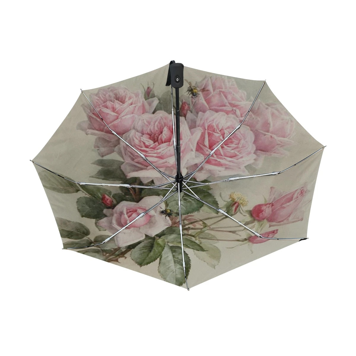 Compact Floral Auto Open Umbrella