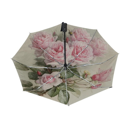 Compact Floral Auto Open Umbrella