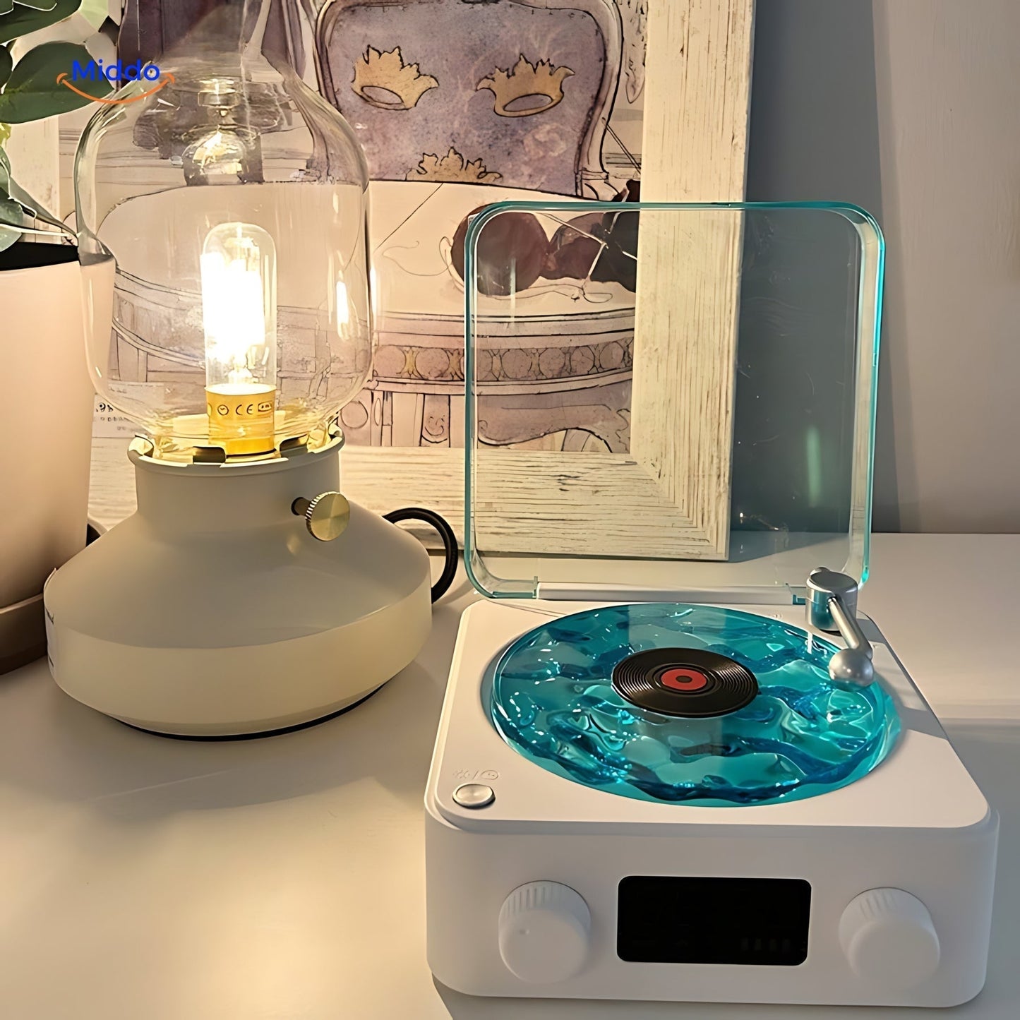 LumiSound Turntable Speaker | Classic Music and Colorful Lighting System