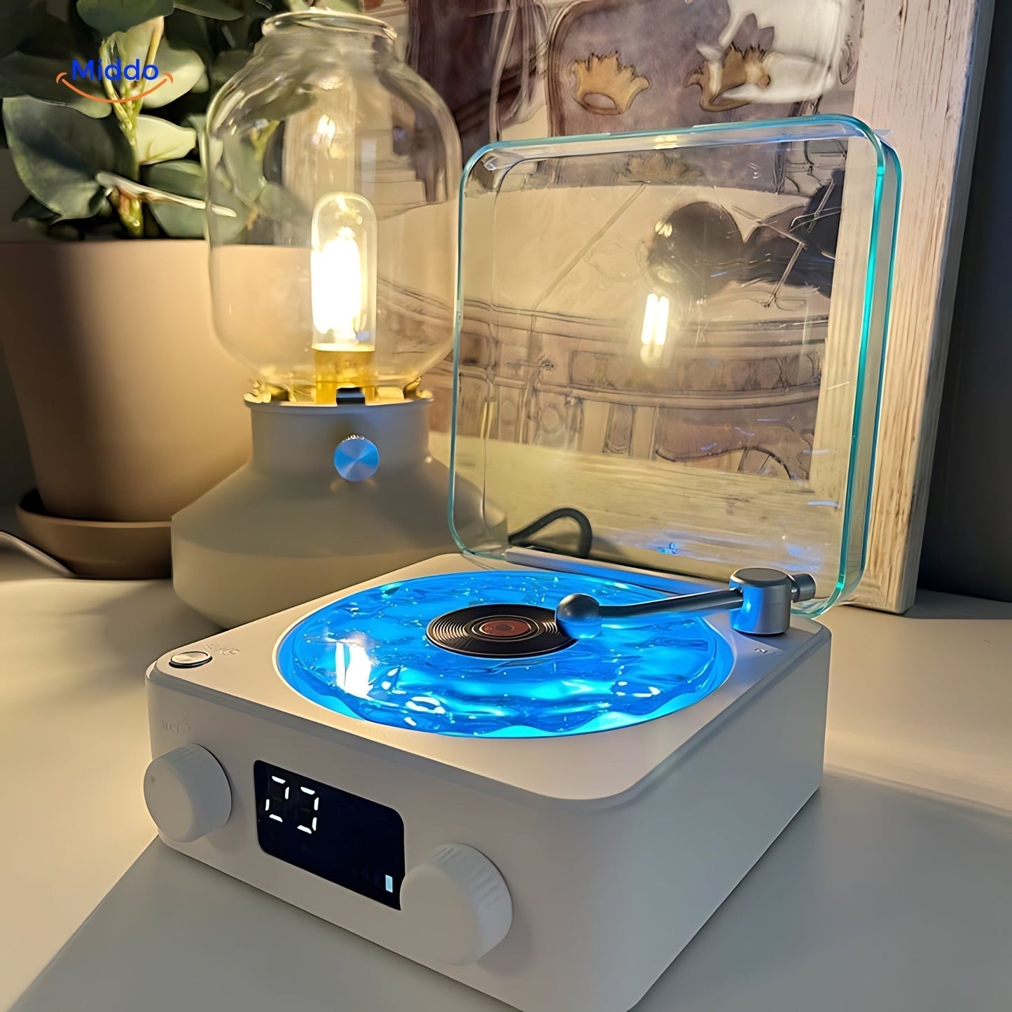 LumiSound Turntable Speaker | Classic Music and Colorful Lighting System - Befez