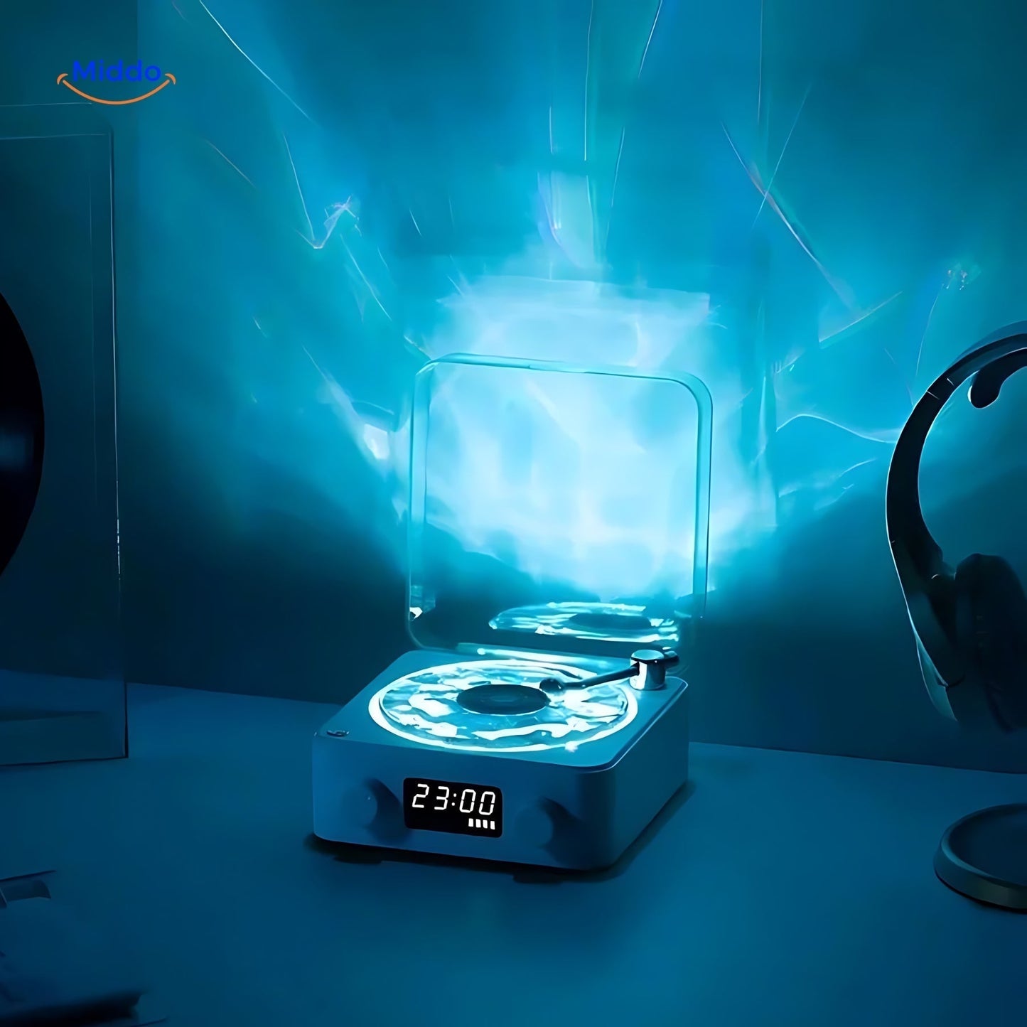 LumiSound Turntable Speaker | Classic Music and Colorful Lighting System