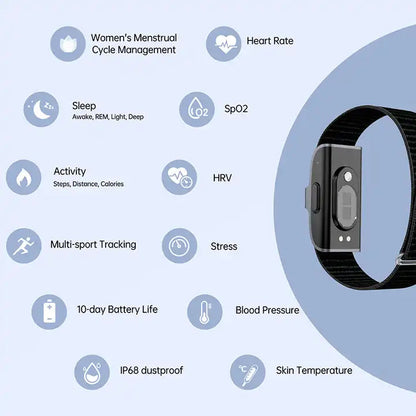Slim Fitness Tracker with Heart Rate and Step Tracking