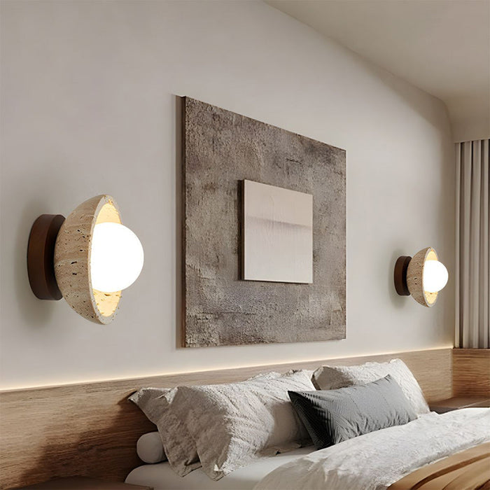 Rustic Stone LED Wall Light