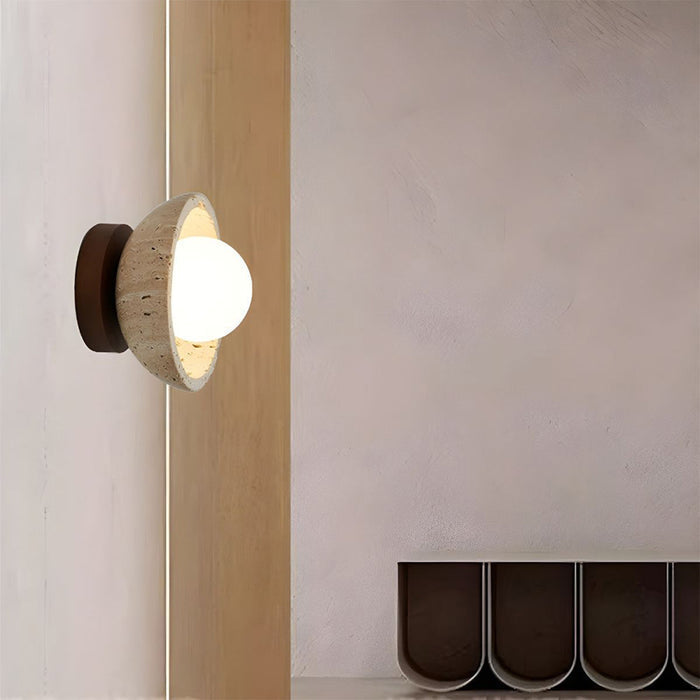 Rustic Stone LED Wall Light