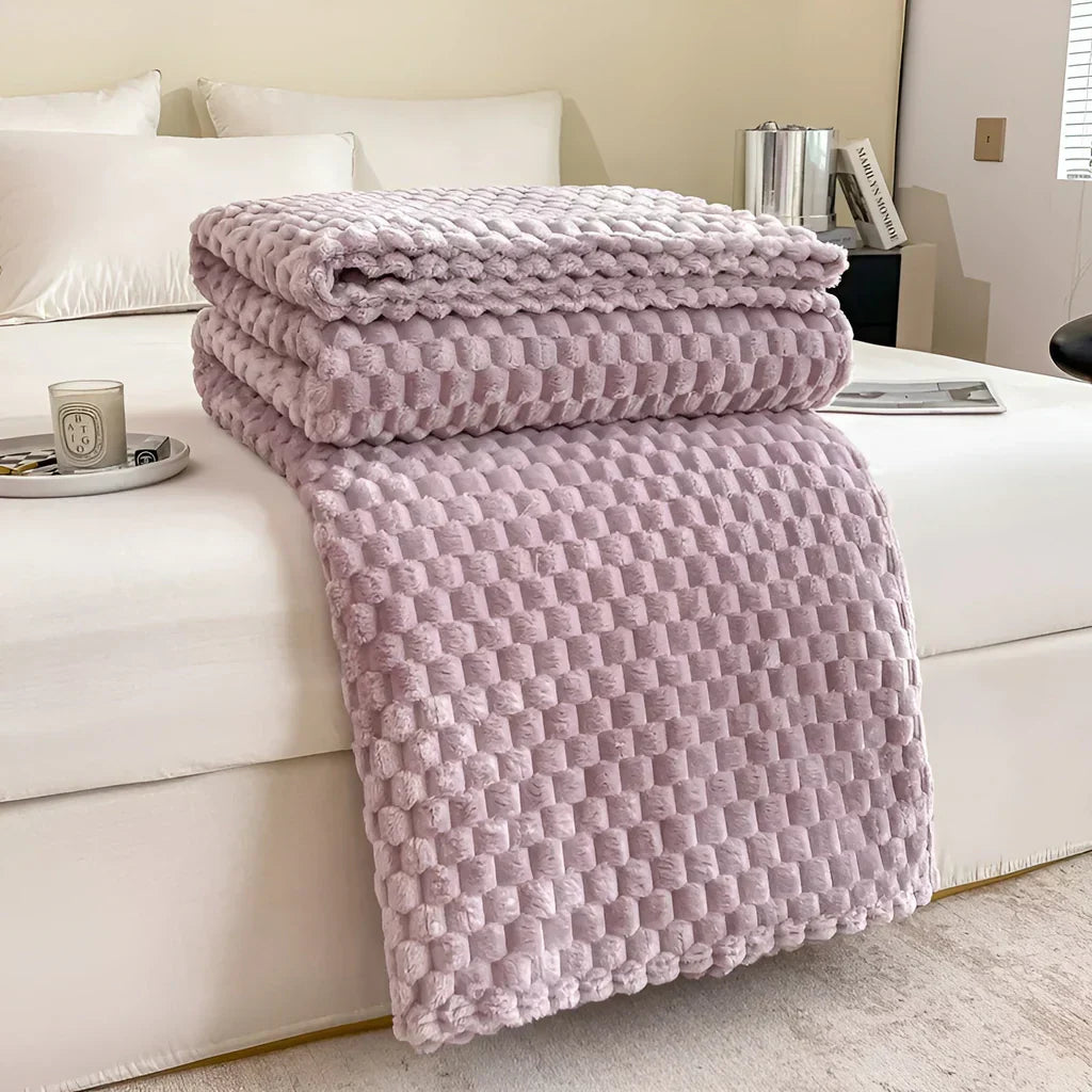 Plush Throw Blanket for Bed and Sofa