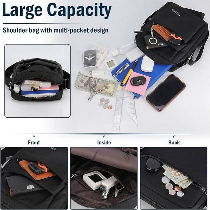 Waterproof Men's Crossbody Bag with Secure Closure