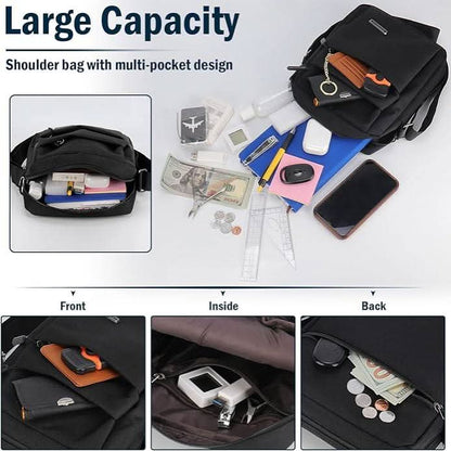 Waterproof Men's Crossbody Bag with Secure Closure