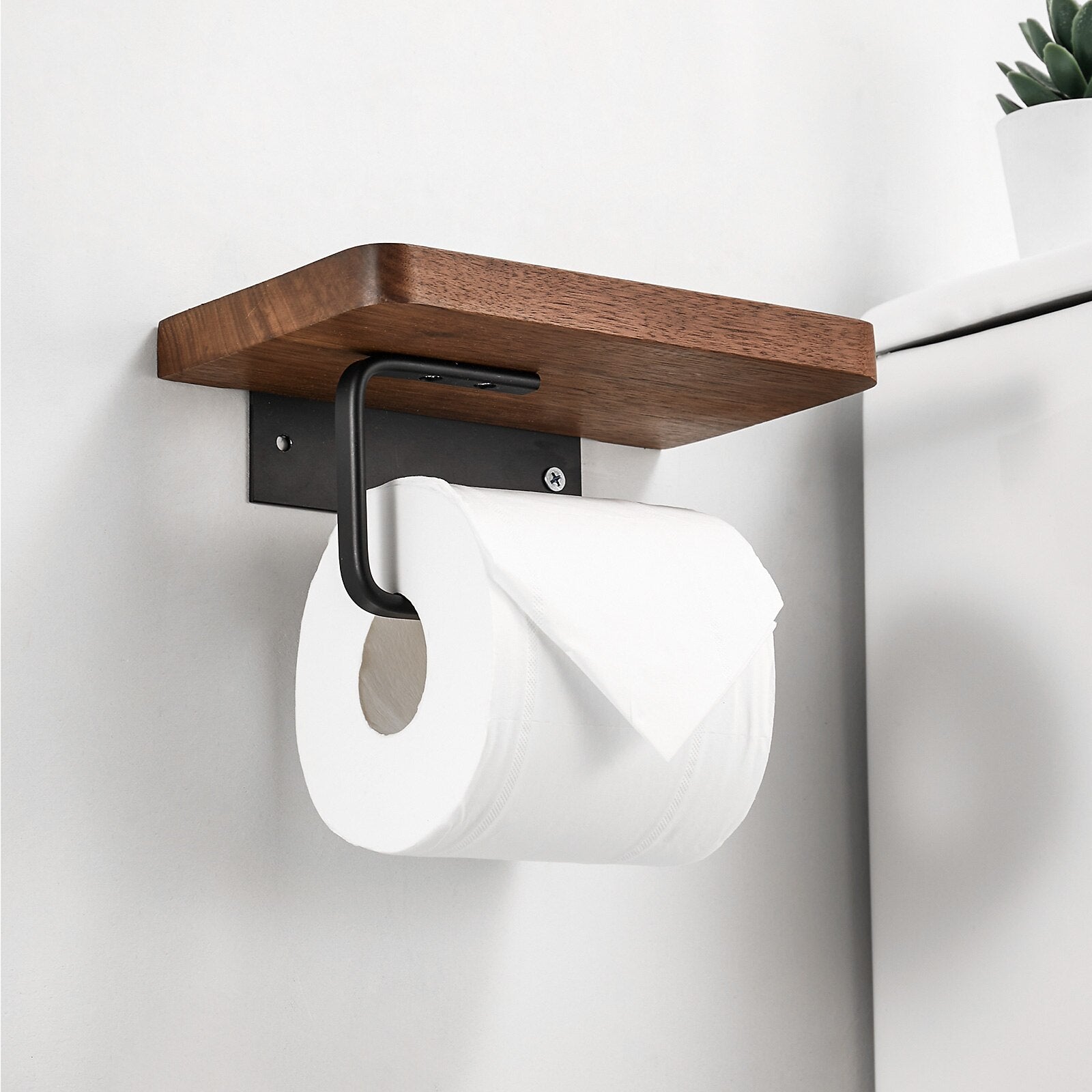 Modern Wood Toilet Paper Holder - Befez